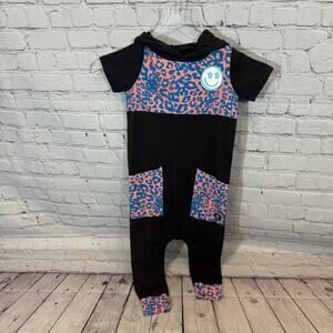 Rags to Raches Animal Print Hooded Romper